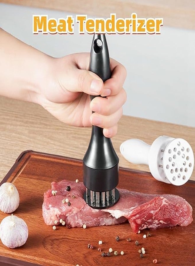 GNOLY Meat Tenderizer Tool with 21 Stainless Steel Blades - Heavy Duty Handheld Meat Mallet for Steak, Chicken, Pork, and More - Easy to Use and Clean - Image 5